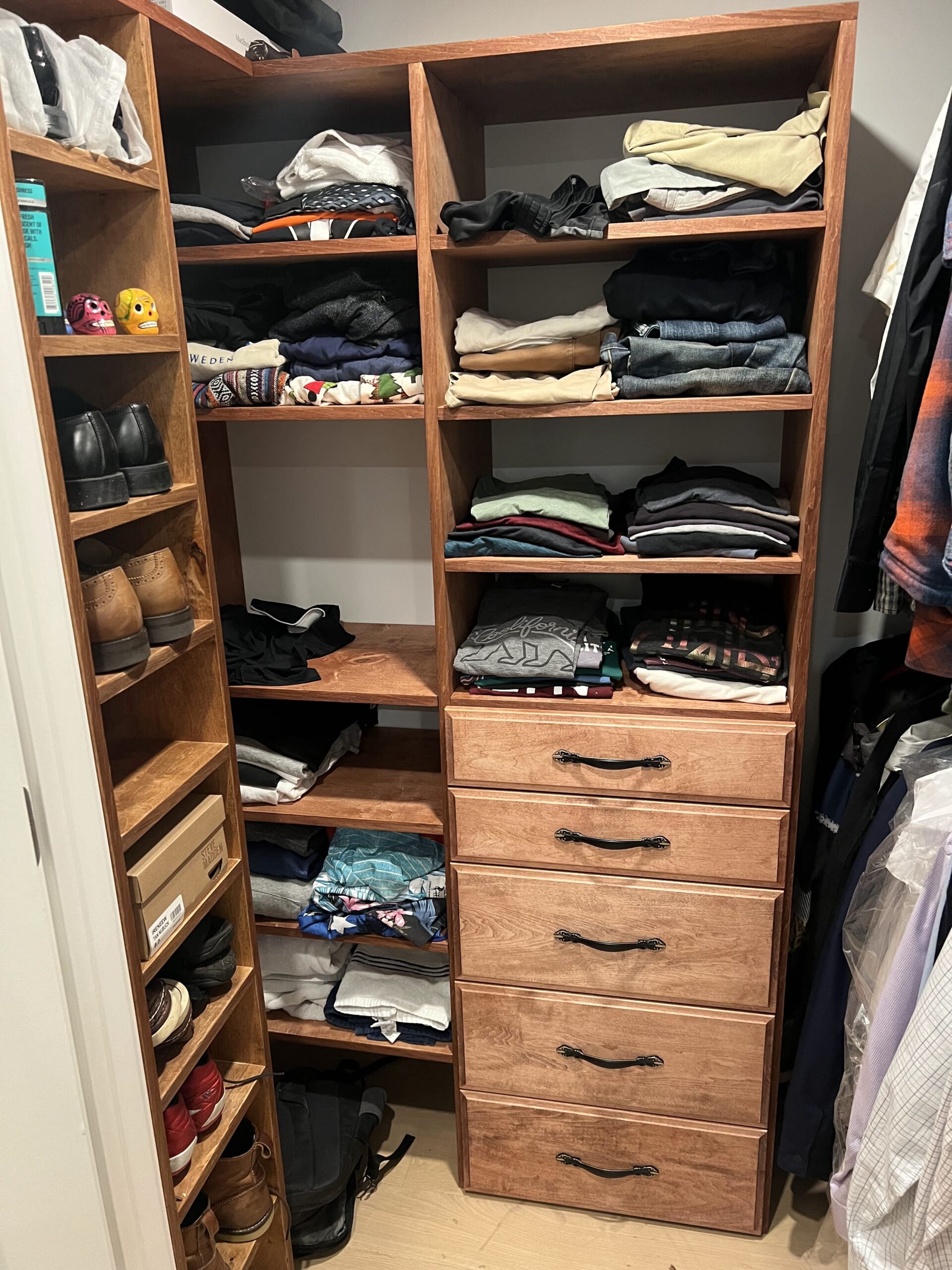 Closet Shelves and Plywood Edging